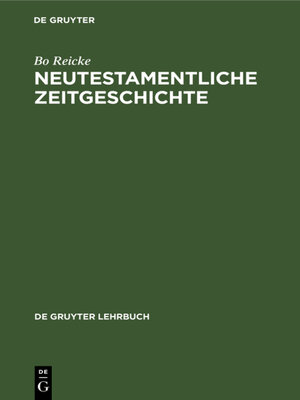 cover image of Neutestamentliche Zeitgeschichte